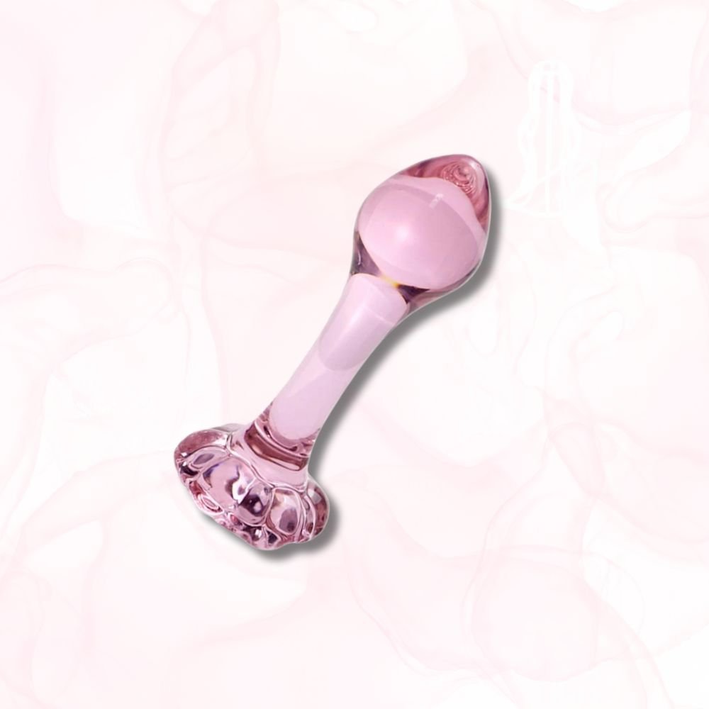 Plug Anal Verre <br> Le Bonheur d'une Rose - Mon Plug Anal