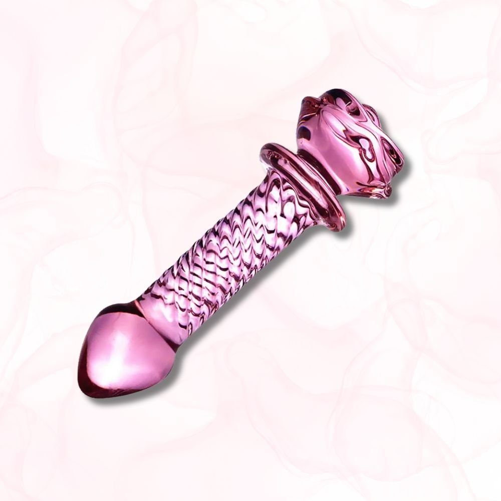 Plug Anal Verre <br> Le Bonheur d'une Rose - Mon Plug Anal